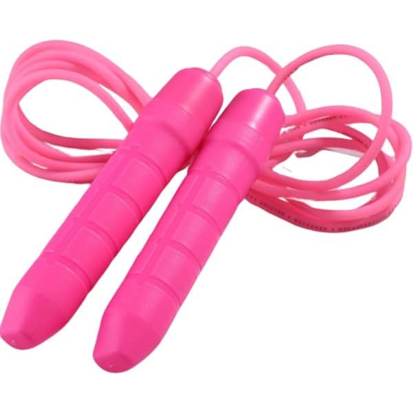 U Fit One Springtouw - Roze PVC - Skipping Rope - Jump Rope - Verstelbaar - Crossfit - Fitness - Speedrope