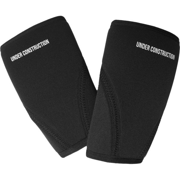 Under Construction Athletics® Elbow Sleeves - Powerlifting - 7mm - Elleboogbraces - Krachttraining - Fitness - Crossfit - Gym - Bench Press - Zwart - Maat (S)