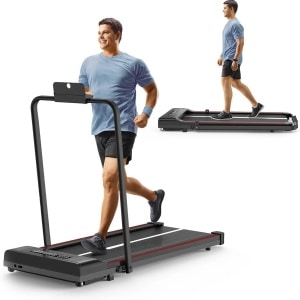 Valora Loopband - Inklapbaar - 1-10km/u - Met afstandsbediening en Bluetooth Speakers - Wandelband - Walking Pad - Opvouwbare Loopband - Walkingpad - Treadmill - Loopband Elektrisch