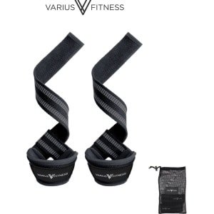 Varius Fitness® PRO Lifting Straps - Wrist Straps Zwart - Krachttraining Accessoires - Powerlifting - Bodybuilding