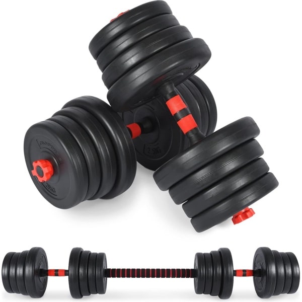 Verstelbare 2-in-1 Halterset voor Krachttraining - Korte en Lange Halters tot 40 kg