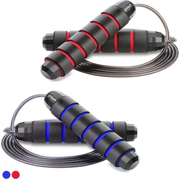 Verstelbare Springtouw voor Boksen MMA Crossfit Training Fitness - Set van 2 - Springtouw voor Mannen Vrouwen en Kinderen - Speed Jumping Rope voor Workout Oefening met Draagtas springtouw