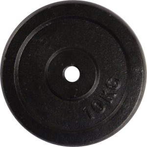 VirtuFit Gietijzeren Gewicht - 30 mm - 10 kg - Zwart - Halterschijf - Gewicht Schijf - Sport Gewichten voor Thuis - Geschikt voor Fitness, CrossFit & Functional Training