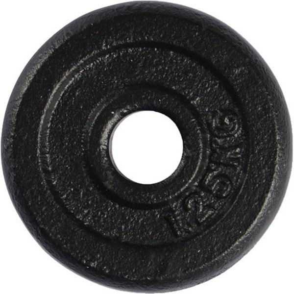 VirtuFit Gietijzeren Gewicht - 30 mm - 1,25 kg - Zwart - Halterschijf - Gewicht Schijf - Sport Gewichten voor Thuis - Geschikt voor Fitness, CrossFit & Functional Training