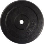 VirtuFit Gietijzeren Gewicht - 30 mm - 15 kg - Zwart - Halterschijf - Gewicht Schijf - Sport Gewichten voor Thuis - Geschikt voor Fitness, CrossFit & Functional Training