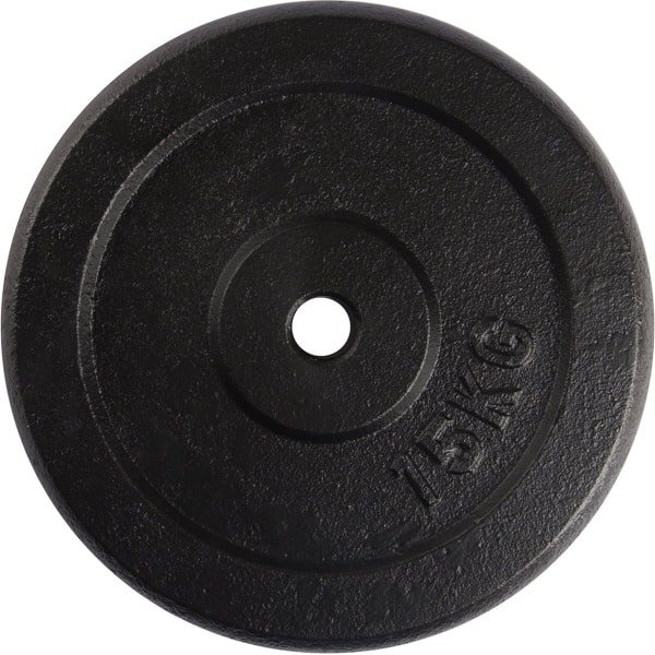 VirtuFit Gietijzeren Gewicht - 30 mm - 15 kg - Zwart - Halterschijf - Gewicht Schijf - Sport Gewichten voor Thuis - Geschikt voor Fitness, CrossFit & Functional Training
