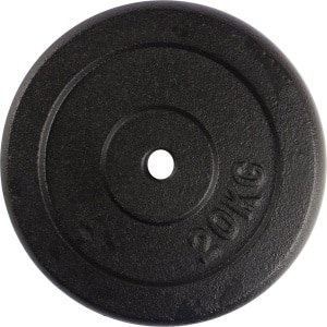VirtuFit Gietijzeren Gewicht - 30 mm - 20 kg - Zwart - Halterschijf - Gewicht Schijf - Sport Gewichten voor Thuis - Geschikt voor Fitness, CrossFit & Functional Training