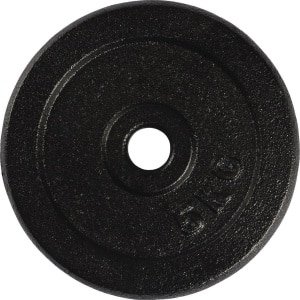 VirtuFit Gietijzeren Gewicht - 30 mm - 5 kg - Zwart - Halterschijf - Gewicht Schijf - Sport Gewichten voor Thuis - Geschikt voor Fitness, CrossFit & Functional Training