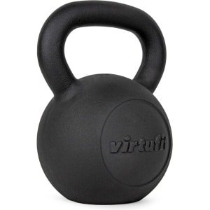 VirtuFit Kettlebell Pro - Kettle Bell - Gietijzer - 10 kg - Zwart - Sport Gewicht - Ergonomische & Brede Handgreep - Geschikt voor CrossFit & Fitness - Conditietraining