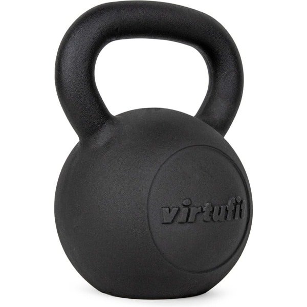 VirtuFit Kettlebell Pro - Kettle Bell - Gietijzer - 10 kg - Zwart - Sport Gewicht - Ergonomische & Brede Handgreep - Geschikt voor CrossFit & Fitness - Conditietraining