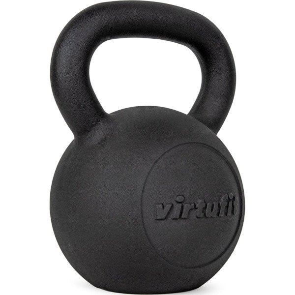 VirtuFit Kettlebell Pro - Kettle Bell - Gietijzer - 12 kg - Zwart - Sport Gewicht - Ergonomische & Brede Handgreep - Geschikt voor CrossFit & Fitness - Conditietraining