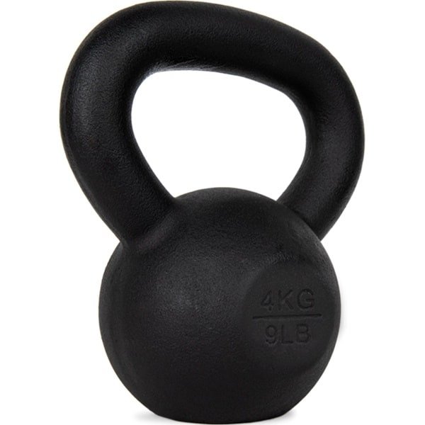 VirtuFit Kettlebell Pro - Kettle Bell - Gietijzer - 4 kg - Zwart - Sport Gewicht - Ergonomische & Brede Handgreep - Geschikt voor CrossFit & Fitness - Conditietraining