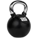VirtuFit Kettlebell - Rubber/Chroom - 12 kg - Zwart - Sport Gewicht - Duurzaam Design - Ergonomische Handgreep - Geschikt voor CrossFit & Fitness - Conditietraining