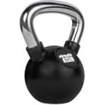 VirtuFit Kettlebell - Rubber/Chroom - 8 kg - Zwart - Sport Gewicht - Duurzaam Design - Ergonomische Handgreep - Geschikt voor CrossFit & Fitness - Conditietraining