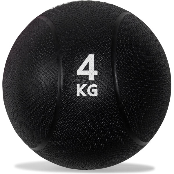 VirtuFit Medicijnbal - Medicine Ball - Rubber - 4kg - Zwart - Gewichtsbal - Krachtbal - Trainingsbal - Wall Ball - Medicijn Bal - Krachttraining - Functionele Training