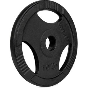 VirtuFit Olympische Gietijzeren Halterschijf - 10 kg - 50 mm - ⌀ 50 mm - Zwart - Sport Gewichten voor Thuis - Geschikt voor Fitness, CrossFit & Functional Training