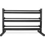 VirtuFit Pro Halterrek - 3 Laags - Weight Rack - Stalen Gewichten Rek - Dumbbell Houder - Fitness & CrossFit - Krachttraining - Zwart - Tot 300 kg Belastbaar - Geschikt voor Ronde en Hexa Dumbbells