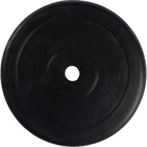 VirtuFit Rubberen gewicht - Halterschijf - ⌀ 30 mm - 10 kg - Zwart - Krasbestendige Buitenlaag - Sport Gewicht - Bumper Plates - Geschikt voor Fitness, CrossFit & Functional Training