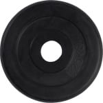 VirtuFit Rubberen gewicht - Halterschijf - ⌀ 30 mm - 1,25 kg - Zwart - Krasbestendige Buitenlaag - Sport Gewicht - Bumper Plates - Geschikt voor Fitness, CrossFit & Functional Training