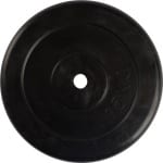 VirtuFit Rubberen gewicht - Halterschijf - ⌀ 30 mm - 15 kg - Zwart - Krasbestendige Buitenlaag - Sport Gewicht - Bumper Plates - Geschikt voor Fitness, CrossFit & Functional Training