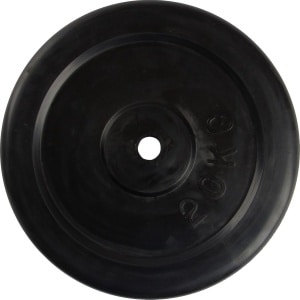 VirtuFit Rubberen gewicht - Halterschijf - ⌀ 30 mm - 20 kg - Zwart - Krasbestendige Buitenlaag - Sport Gewicht - Bumper Plates - Geschikt voor Fitness, CrossFit & Functional Training