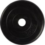 VirtuFit Rubberen gewicht - Halterschijf - ⌀ 30 mm - 2,5 kg - Zwart - Krasbestendige Buitenlaag - Sport Gewicht - Bumper Plates - Geschikt voor Fitness, CrossFit & Functional Training