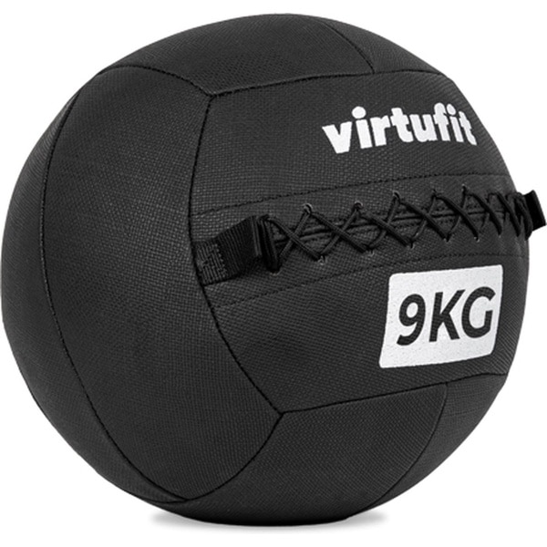 VirtuFit Wall Ball Pro - 9 kg - Fitness - Gewichtsbal - Zwart - Gewichtsbal - Krachtbal - Trainingsbal - Wall Ball - Medicijn Bal - Krachttraining - Functionele Training