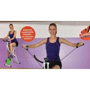 Vitalmaxx Fitness Bike hometrainer met twee expander banden