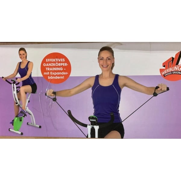 Vitalmaxx Fitness Bike hometrainer met twee expander banden