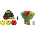 WEBU Yoga Dobbelstenen + 51 Yoga Trainingskaarten - Meditatie - Bal / Pilates - Thuis Sporten - Fitness - Crossfit - Yogamat - Incl. Professionele video's