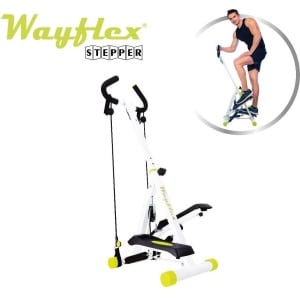 Wayflex - Opvouwbare stepper - Hometrainer - Fitness stepper - fitnesstrainer - Wit/Zwart