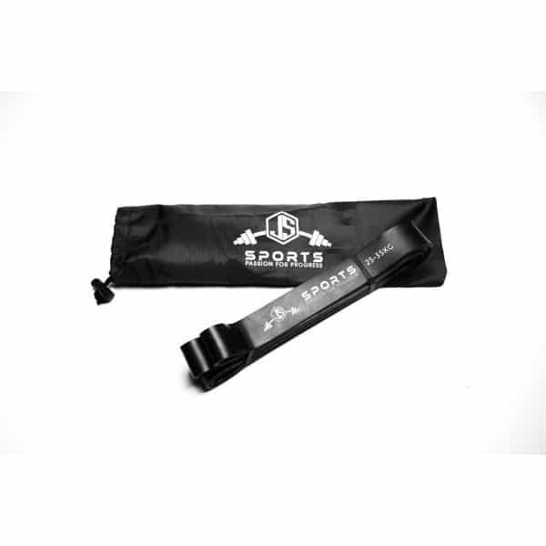 Weerstandsband 25-35 kg - Zwart - Ideaal Voor Pull-Ups, CrossFit & Calisthenics- Krachttraining & Fitness - 100% Latex - Inclusief Opbergtasje