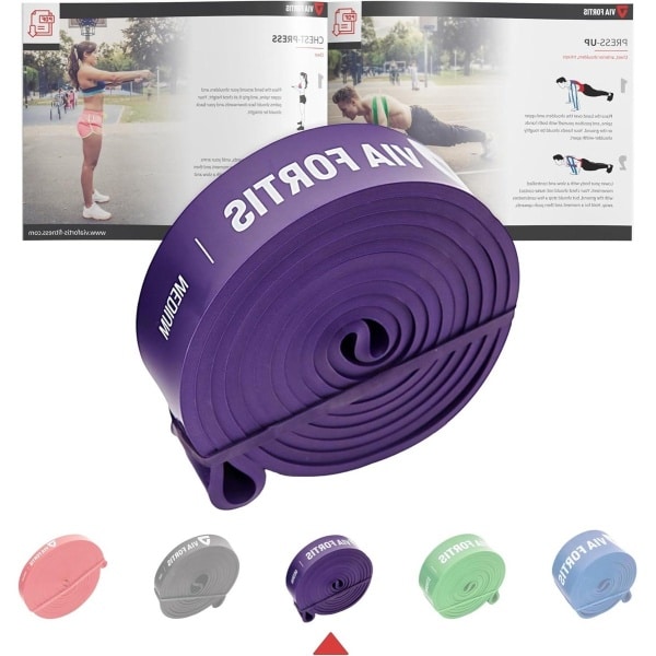 Weerstandsbanden met handleiding - optrekband en optrekhulp - fitnessband voor krachttraining