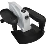 Worktrainer - Stepper - Afm. 61.5 x 43 x 28.5 cm - Mini crosstrainer - Stoelfiets - Fietstrainer - Hometrainer - Bureaufiets - Verstelbare weerstand - Display - Wit