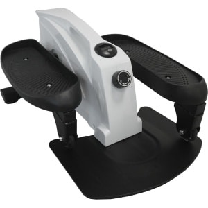 Worktrainer - Stepper - Afm. 61.5 x 43 x 28.5 cm - Mini crosstrainer - Stoelfiets - Fietstrainer - Hometrainer - Bureaufiets - Verstelbare weerstand - Display - Wit