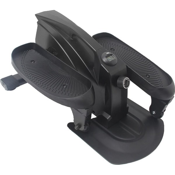 Worktrainer - Stepper - Afm. 61.5 x 43 x 28.5 cm - Mini crosstrainer - Stoelfiets - Fietstrainer - Hometrainer - Bureaufiets - Verstelbare weerstand - Display - Zwart