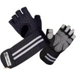 Wow Fit Sport en Fitness handschoenen Large Zwart|fitness handschoenen |Sport handschoenen |Grip Gloves |Fitnesshandschoenen| Crossfit | Krachttraining |Dames en Heren |Unisex handschoenen