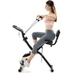 X-Bike, magnetische opvouwbare fitnessfiets, hometrainer voor cardiotraining indoor cycling met trainingscomputer en expanderbanden