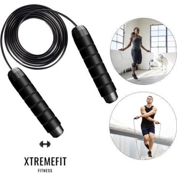 XTREMEFIT® Professioneel verstelbaar springtouw - Fitness - Boksen - Sport - Krachttraining - Crossfit - Anti-slip Handvat - Buitensport - Thuis Oefeningen - Fitness - Conditie - Springtouw volwassenen - Springtouw kinderen