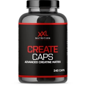 XXL Nutrition - Create Capsules - Creatine Mix: Crea-Trona | Creatine Citraat | Creatine Pyruvaat | Betaïne HCL | Taurine - Voedingssuplement - 240 Capsules