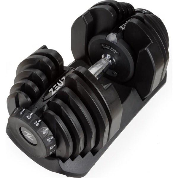 ZEUZ 1 Stuk Verstelbare Dumbell 5 KG t/m 40 KG - Gewichten Halterset - Fitness Sport Set - Conditie & Krachttraining - Halters