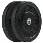 ZEUZ 2 Stuks Halterschijf 10 KG - Gewichten Set - 10kg Bumper Plates voor 50 mm Halter - voor CrossFit & Fitness