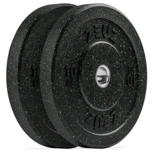 ZEUZ 2 Stuks Halterschijf 10 KG - Gewichten Set - 10kg Bumper Plates voor 50 mm Halter - voor CrossFit & Fitness