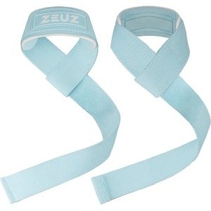 ZEUZ 2 Stuks Lifting Straps voor Fitness, CrossFit, Powerlifting, Gewichtheffen & Krachttraining - Sport Wrist Wraps - Blauw