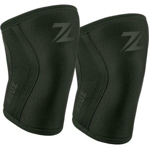 ZEUZ 2 Stuks Premium Knie Brace voor Fitness, CrossFit & Sporten - Knieband Braces - 7 mm - Legergroen - Maat S
