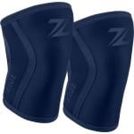 ZEUZ 2 Stuks Premium Knie Brace voor Fitness, CrossFit & Sporten - Knieband Braces - 7 mm - Marineblauw - Maat M