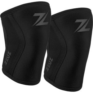 ZEUZ 2 Stuks Premium Knie Brace voor Fitness, CrossFit & Sporten - Knieband - Braces - 7 mm - Zwart - Maat XL