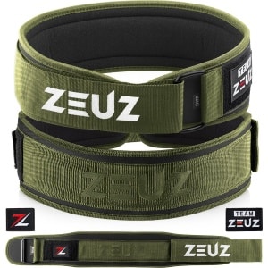 ZEUZ Gewichthefriem voor Fitness & CrossFit - Olympic Lifting belt - Gewichtheffen - Brace - Maat L - Groen