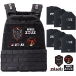 ZEUZ Gewichtsvest 16,5 KG voor CrossFit & Fitness - Tactical Weighted Vest & Trainingsvest - Verstelbaar in Gewichten - 19 Standen - Zwart