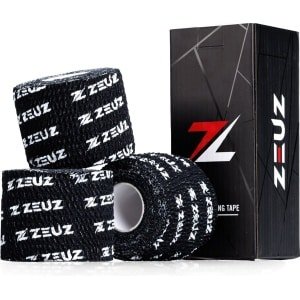 ZEUZ Grip Tape voor Weightlifting, CrossFit, Fitness & Sport - Hookgrip - Per Rol 4.5 Meter x 5 cm - 3-Pack Sticky Rollen - Zwart